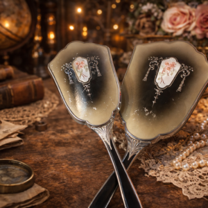 victorian brush and mirror