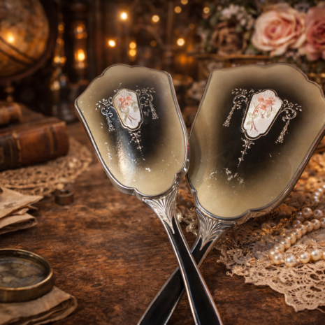 victorian brush and mirror