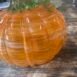 hand blown art glass pumpkin