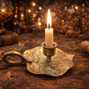Brass Leaf Chamberstick