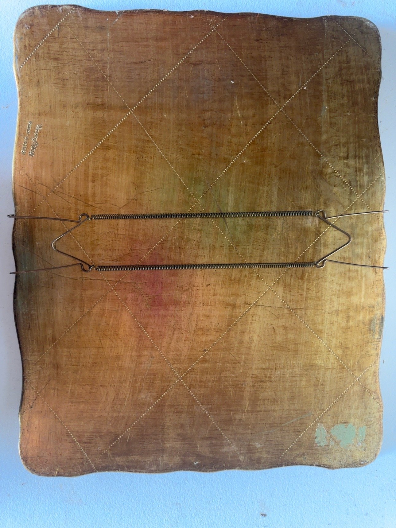 Vintage Italian Florentine Gilt Wood Wall Plaque / Decorative Tray – Turquoise & Gold - Image 3