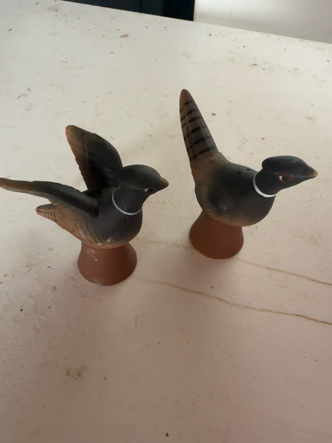 Vintage Wooden pheasant Salt & Pepper Shakers Set - Image 2