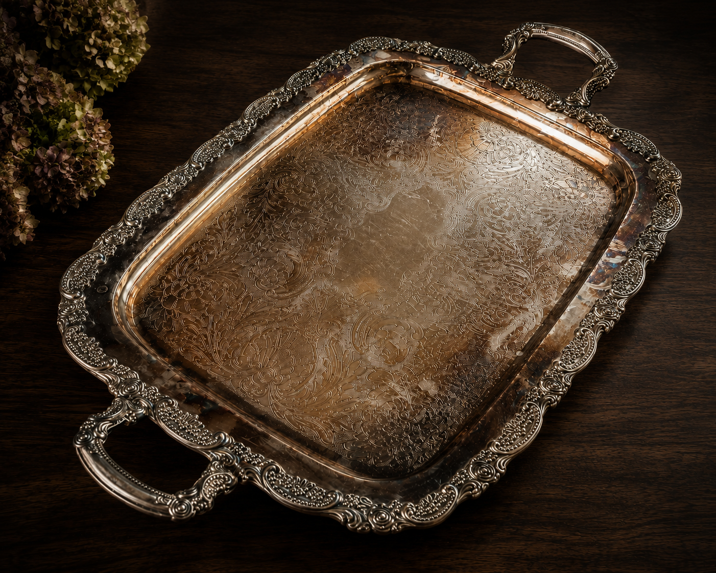 Vintage Oneida Silverplate Serving Tray