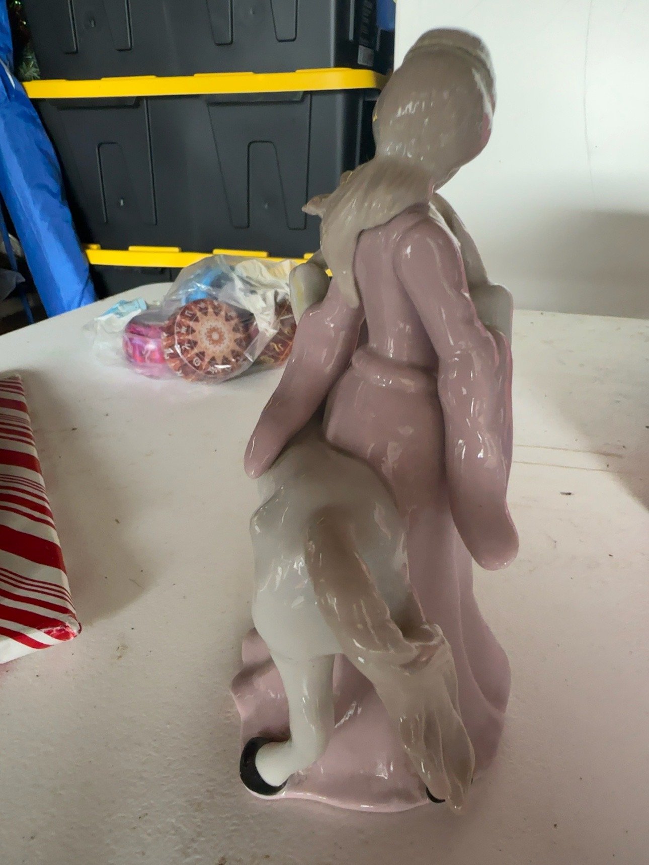 Vintage Pink Girl Riding Unicorn Porcelain Figurine - Image 3