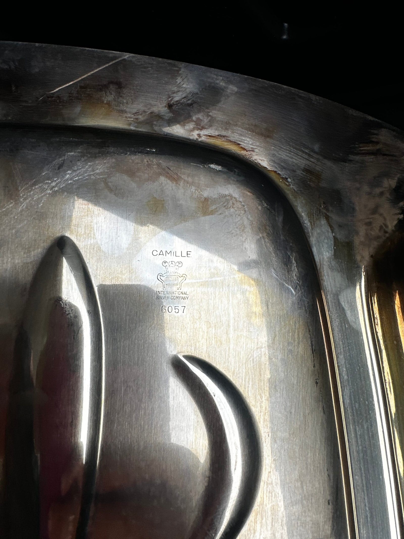 Vintage International Silver Camille 6057 Divided Serving Platter - Image 2