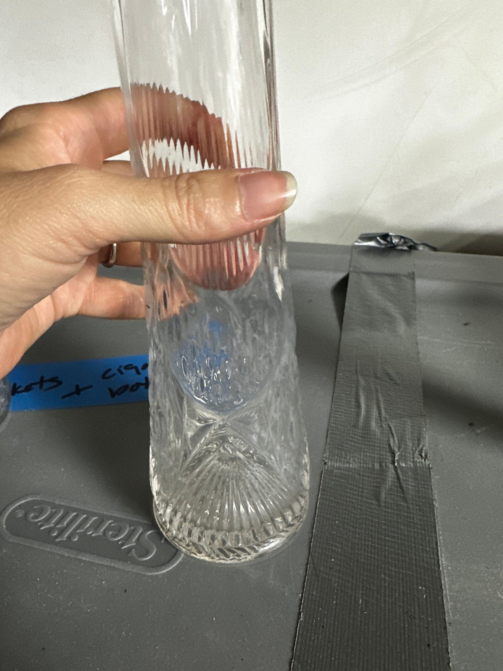 Vintage Cut Crystal Fluted Vase – Tall Ruffled Scalloped Rim, Heavy Glass - Image 5